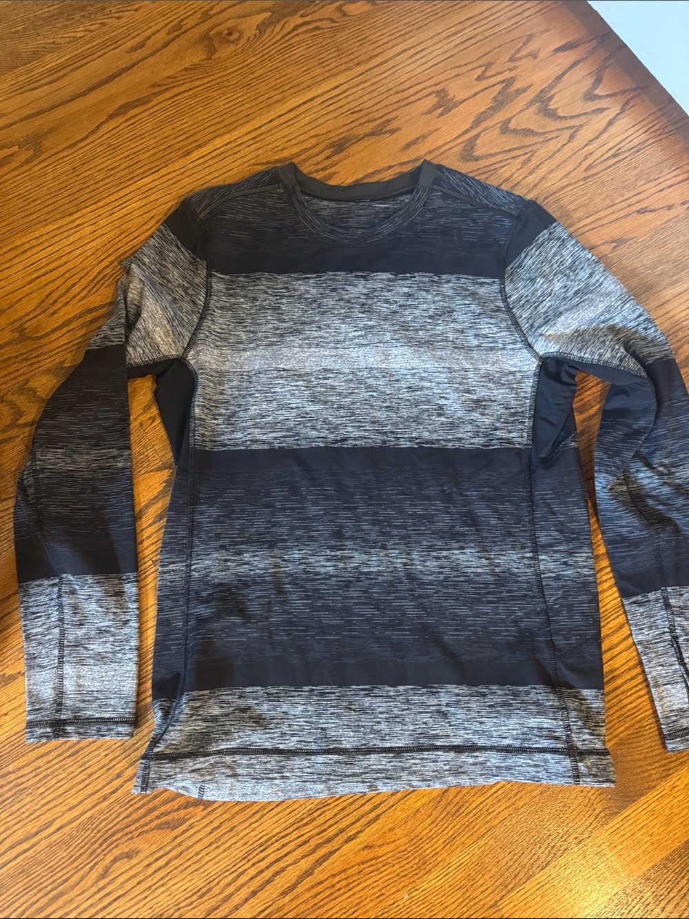 Lululemon Men's Core Crew Long Sleeve Rulu Universal Striped Shirt